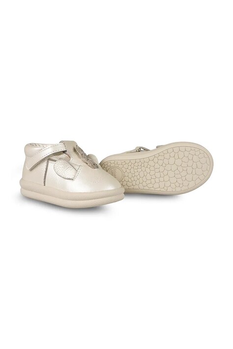 Дитячі шкіряні туфлі Donsje Zilpa Shoes Unicorn колір срібний 1503806