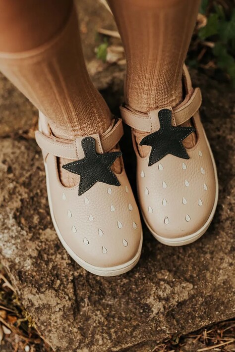 Donsje incaltaminte din piele pentru copii Lowy Shoes Strawberry culoarea roz, 2029105
