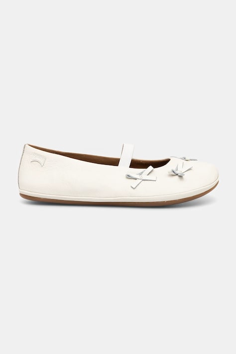 Дитячі шкіряні балетки Camper Right TWS Kids колір білий K800626
