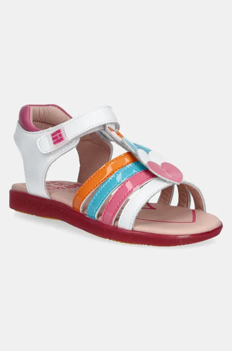 Agatha Ruiz de la Prada sandale din piele pentru copii culoarea alb, 252965