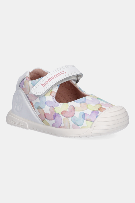 Dětské kožené sandály Biomecanics bílá barva, 252109