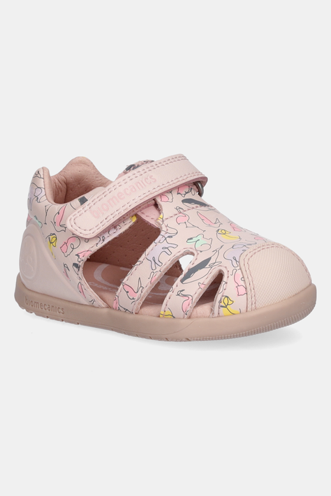 Παιδικά δερμάτινα σανδάλια Biomecanics χρώμα: μπεζ, 252167