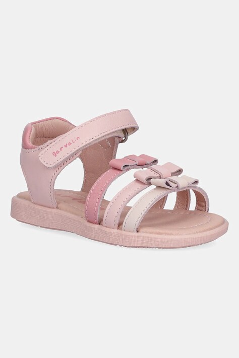 Garvalin sandale din piele pentru copii culoarea roz, 252427