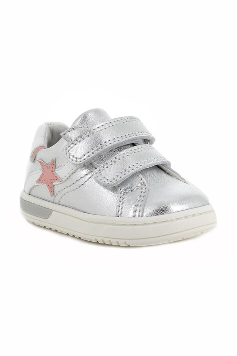 Dětské kožené sneakers boty Primigi stříbrná barva, PDU 79051