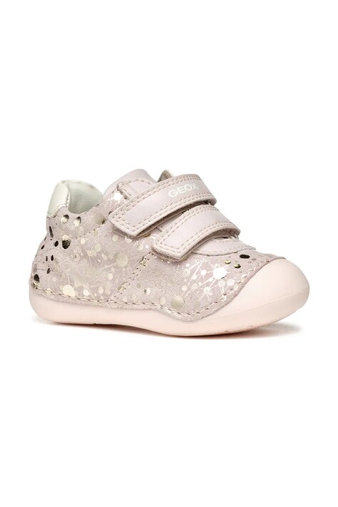 Geox pantofi din piele intoarsa pentru copii TUTIM culoarea roz, B9440B.007BC
