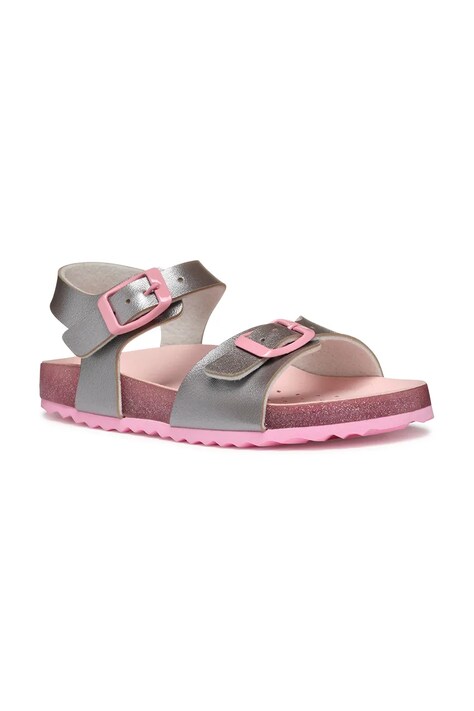 Geox sandale copii ADRIEL culoarea argintiu, J558MI.000NF