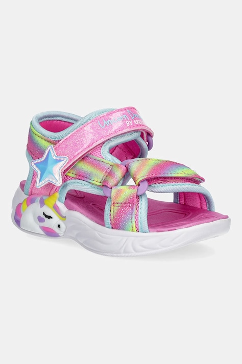 Παιδικά σανδάλια Skechers UNICORN DREAMS SANDAL- DREAMY χρώμα: ροζ, 303107N