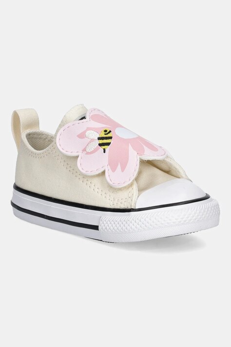 Otroške teniske Converse CHUCK TAYLOR ALL STAR ONE STRAP bež barva, A13452C