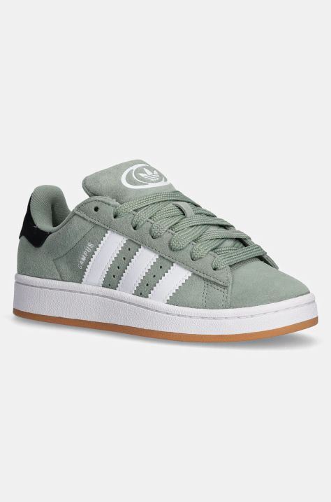 Semišové tenisky adidas Originals CAMPUS 00s zelená farba, JI0283