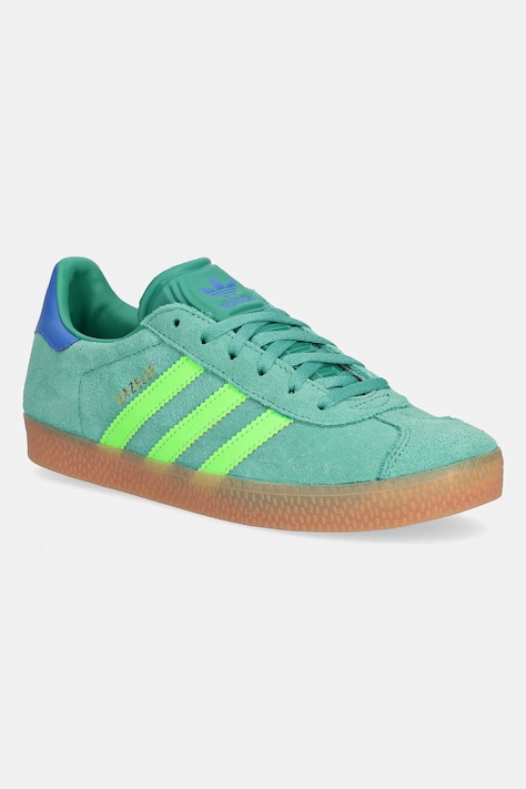 adidas Originals sneakers din piele intoarsă GAZELLE culoarea verde, JP7127