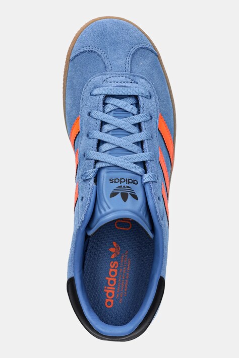 Дитячі замшеві кросівки adidas Originals GAZELLE — SS25-OBK06M, блакитний — фото 4