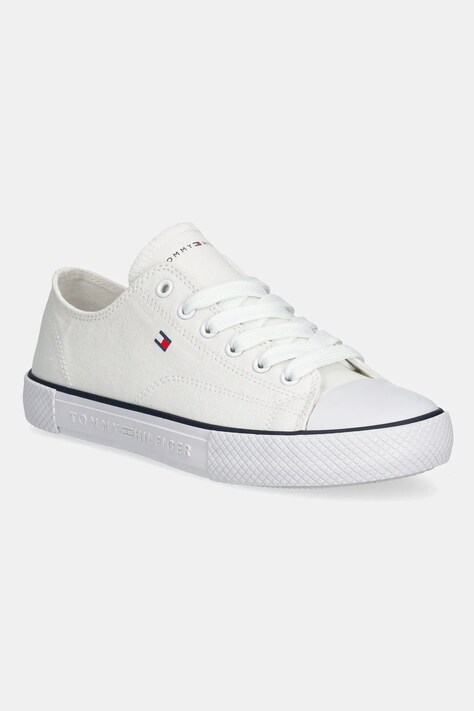 Tommy Hilfiger tenisi copii culoarea alb, T3X9-33846
