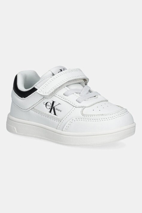 Calvin Klein Jeans sneakers pentru copii culoarea alb, V1X9-82077
