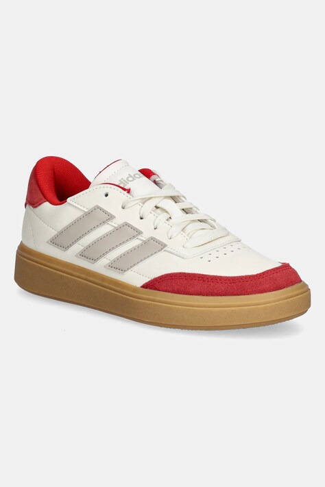 adidas sneakers pentru copii COURTBLOCK culoarea bej, JH8564