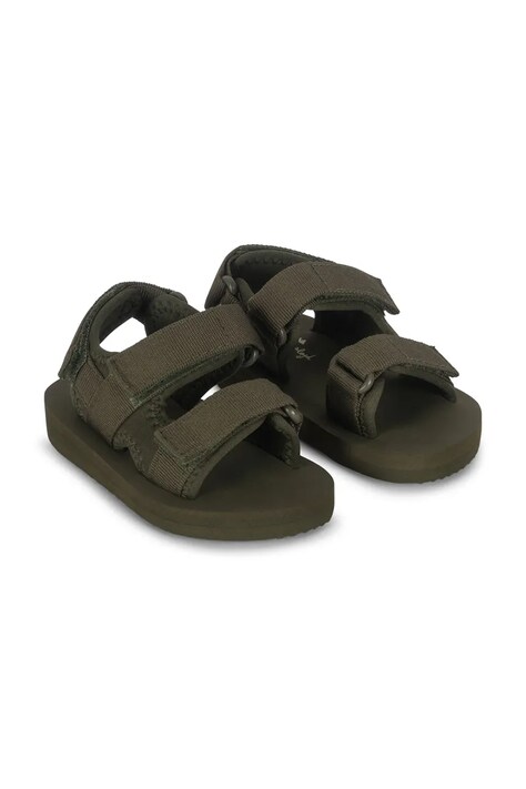 Konges Sløjd sandale copii SUN SANDAL SOLID culoarea verde, KS102558