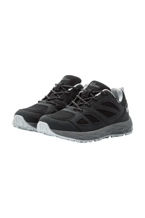 Dětské boty Jack Wolfskin WOODLAND 2 TEXAPORE LOW K černá barva, 4059811