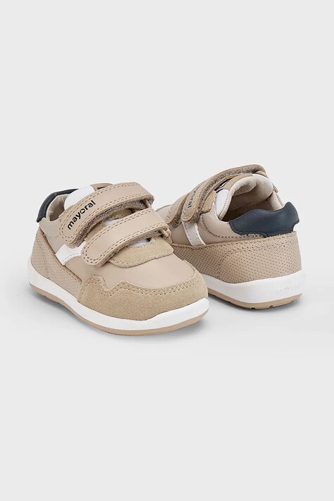 Dětské kožené sneakers boty Mayoral béžová barva, 41652