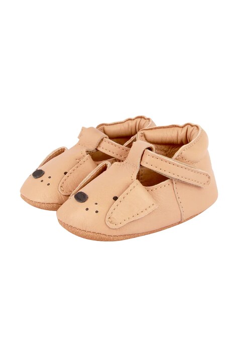 Donsje incaltaminte din piele pentru bebelusi Spark Classic Shoes Dog culoarea maro, 1002021
