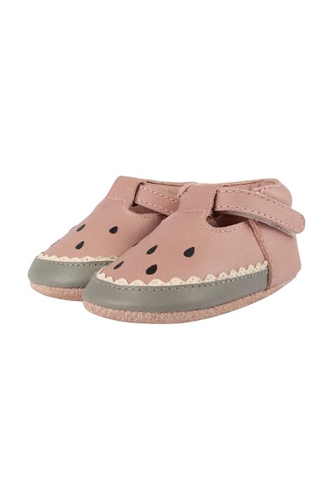 Бебешки велурени обувки Donsje Nanoe Shoes Watermelon в розово 1005014