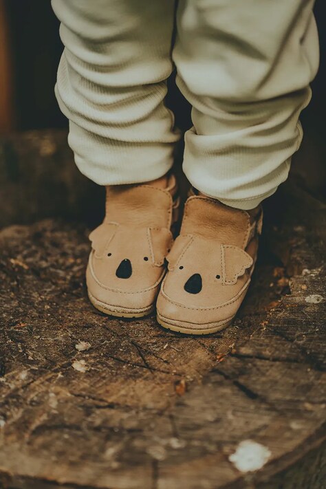 Donsje pantofi din piele intoarsa pentru bebe Morris Sneakers Koala culoarea bej, 1036303