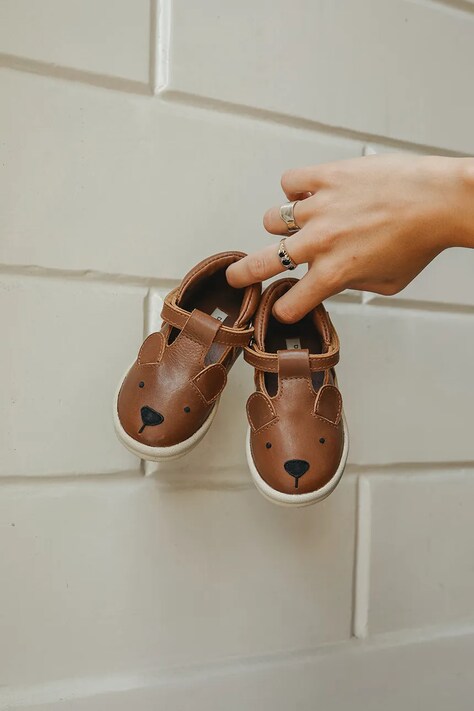 Donsje półbuty skórzane dziecięce Zazo Classic Shoes Bear kolor brązowy 1503501