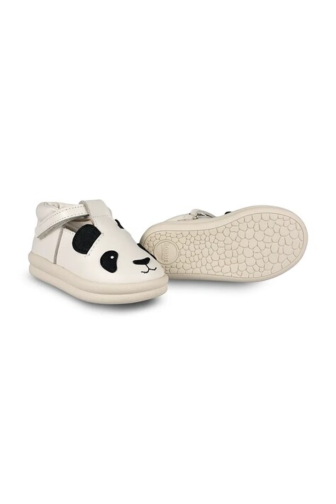 Donsje półbuty skórzane dziecięce Zazo Classic Shoes Panda kolor biały 1503506