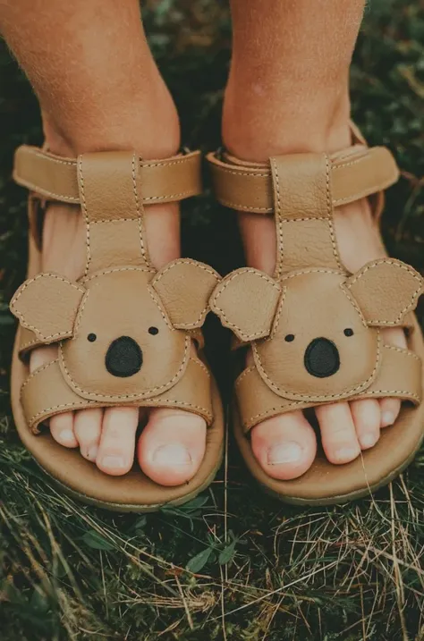 Детские кожаные сандалии Donsje Dhalo Sandals Koala цвет коричневый 2027702