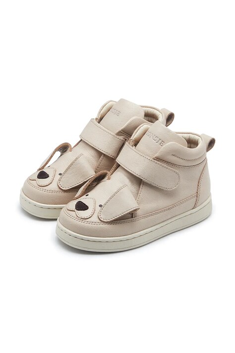 Donsje teniși din piele copii Mika Sneakers Golden Retriever culoarea bej, 2030205
