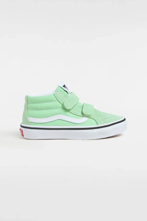 Vans tenisi copii SK8-Mid Reissue V culoarea verde, VN000CYFE2Y1
