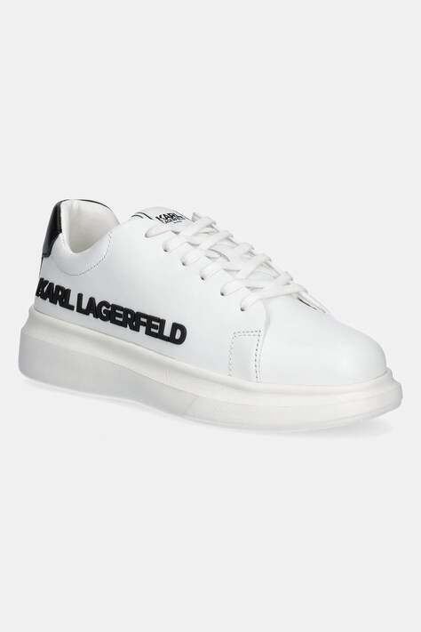 Karl Lagerfeld teniși din piele copii culoarea alb, Z30381
