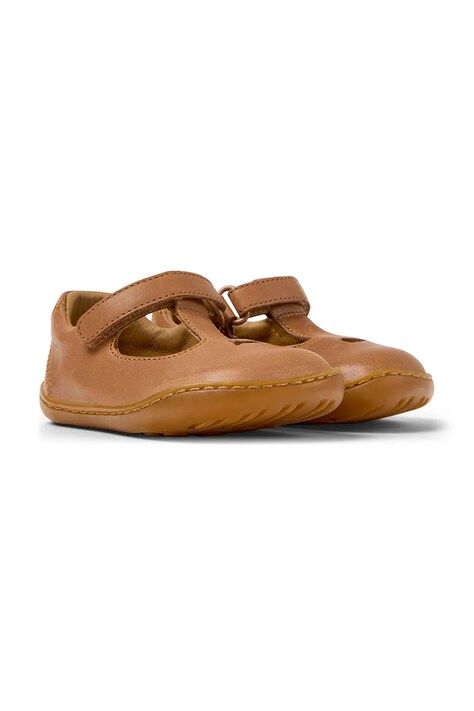 Camper incaltaminte din piele pentru copii Peu Cami TWS FW culoarea maro, K800564