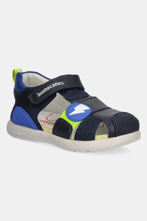 Biomecanics sandale din piele pentru copii culoarea albastru marin, 252216