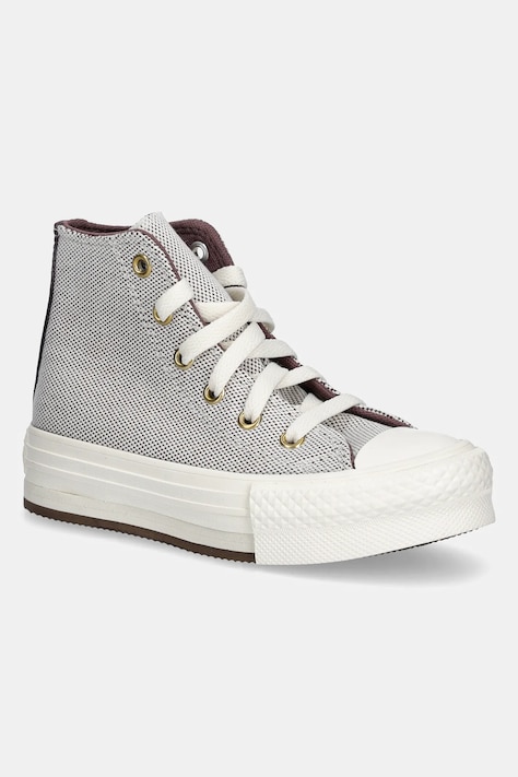 Otroške superge Converse Chuck Taylor All Star EVA Lift rjava barva, A12616C