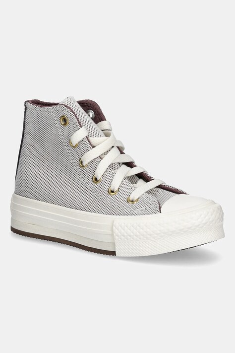 Converse tenisi copii Chuck Taylor All Star EVA Lift culoarea maro, A12616C