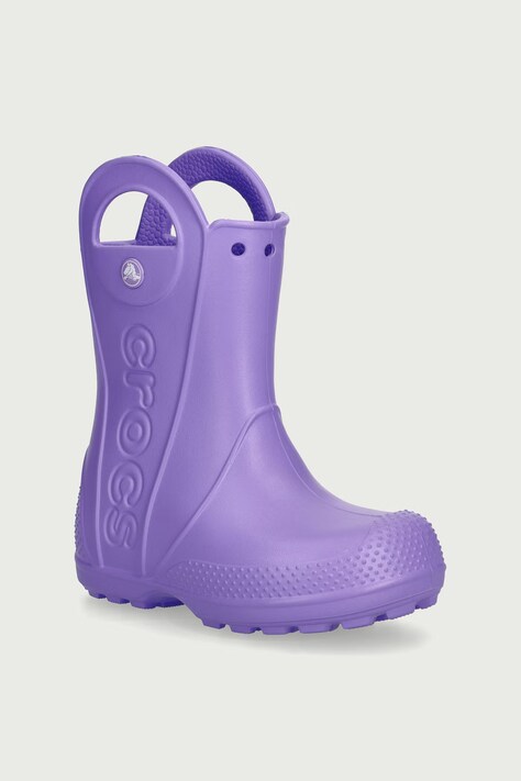 Crocs Kalosze dziecięce HANDLE IT RAIN BOOT KIDS fioletowe 211052