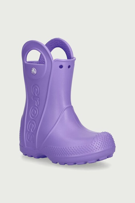 Crocs Kalosze dziecięce HANDLE IT RAIN BOOT KIDS fioletowe 211056