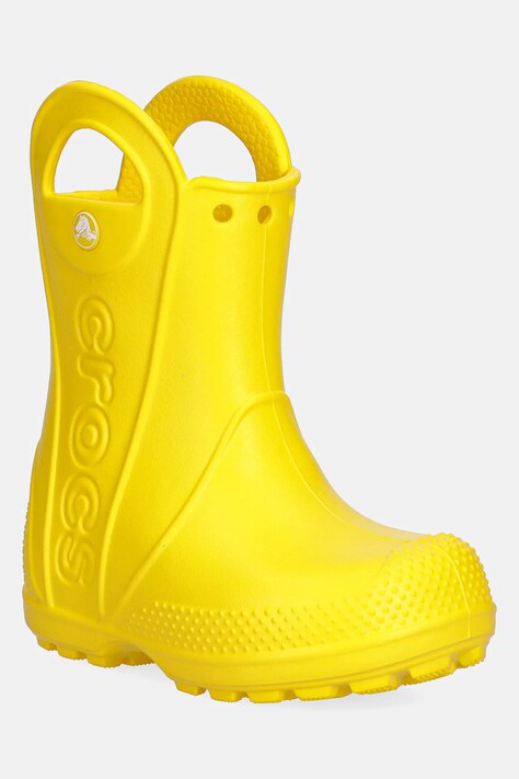 Crocs cizme HANDLE IT RAIN BOOT KIDS culoarea galben, 211056