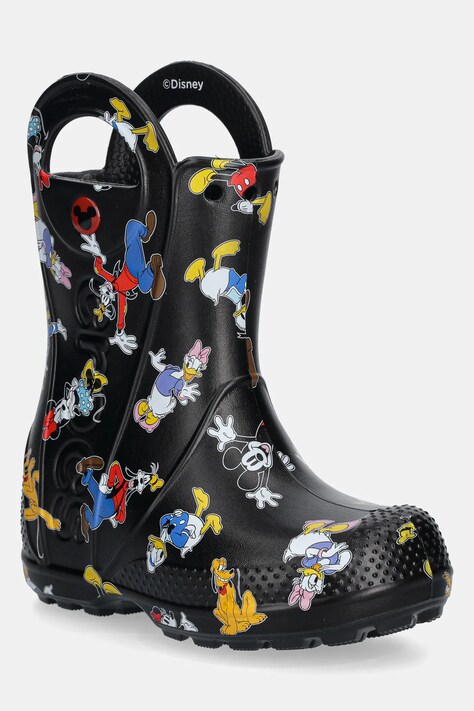 Crocs cizme MICKEY FRIENDS HANDLE IT BOOT KIDS culoarea negru, 211146