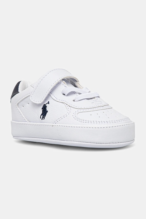 Polo Ralph Lauren pantofi pentru bebeluși MASTERS COURT PS LAYETTE culoarea alb, RL02367103