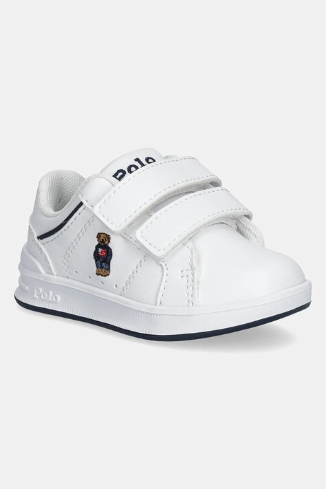 Polo Ralph Lauren sneakers pentru copii HERITAGE COURT IV EZ BEAR culoarea alb, RL02931101