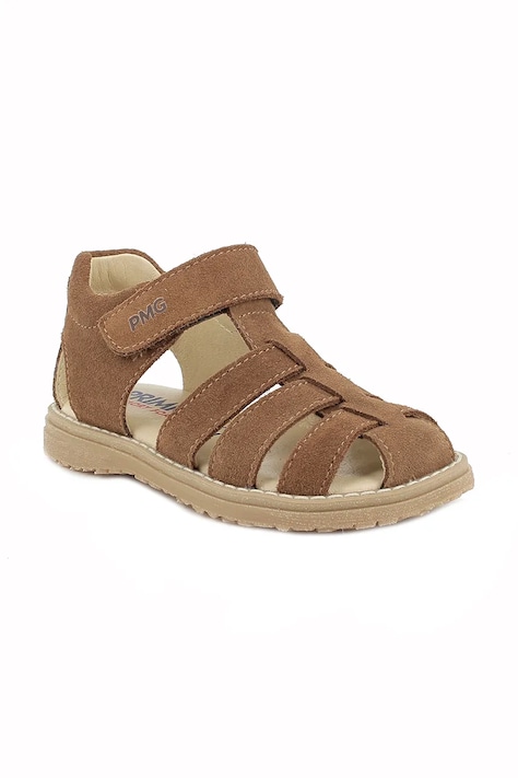 Primigi sandale din piele întoarsă pentru copii culoarea maro, PDH 79205