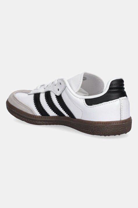 Шкіряні кросівки adidas Originals SAMBA OG — SS25-OBK14G, білий — фото 3