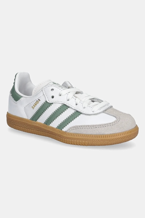 Otroške superge adidas Originals SAMBA OG zelena barva, JP5483