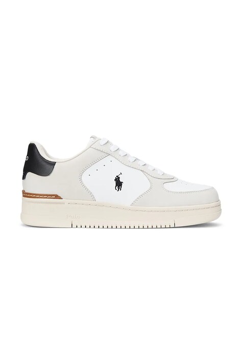Polo Ralph Lauren sneakers din piele Masters Crt culoarea alb, 809955690001