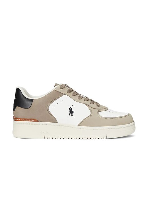 Kožené tenisky Polo Ralph Lauren Masters Crt béžová barva, 809955690004