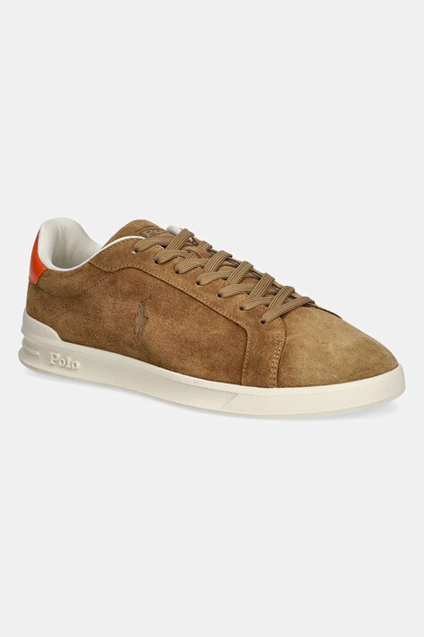 Polo Ralph Lauren sneakers din piele intoarsă Hrt Crt Ii culoarea bej, 809955691005