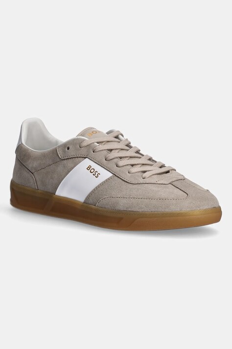 BOSS sneakers din piele Brandon culoarea bej, 50512365