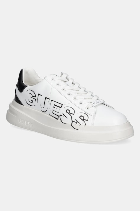 Guess sneakersy skórzane ELBA kolor biały FMPELB SUE12