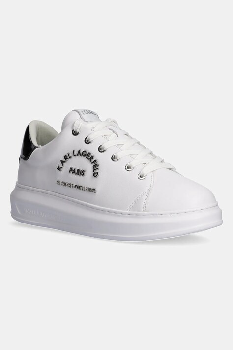 Karl Lagerfeld sneakers din piele KAPRI MENS culoarea alb, KL52539K