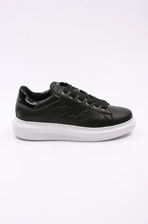 Kožené sneakers boty Karl Lagerfeld KAPRI MENS černá barva, KL52511K